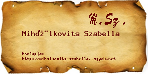 Mihálkovits Szabella névjegykártya